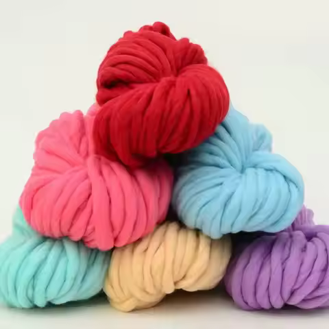 Super Bulky Arm Knitting Wool Roving Knitted Blanket Chunky Wool Yarn Super Thick Yarn For Knitting/