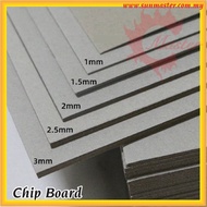 A4 Chip Board | Hard Cardboard | Thick Cardboard/Hardcover Book Binding Card/Grey Chipboard | 1500gs