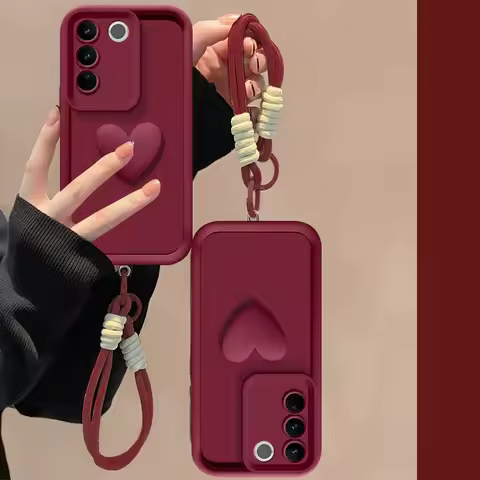 For OPPO A5 5G Case OPPO A5 2025 Phone Case OPPO A5 5G OPPO A5m 3D Love Heart Hand Strap Full Packag