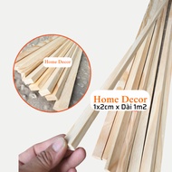 Cheap Pre-planed Pine Wood Slats, Thickness 1cm x 2cm x Length 1m2, Sawn Pine Wood Slats Used As Dec