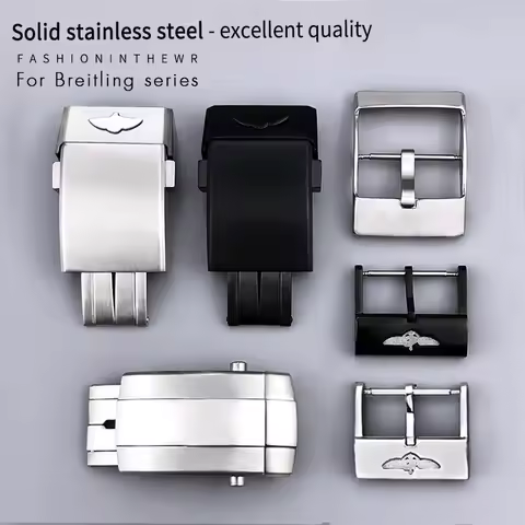 18mm 20mm Solid Stainless Steel Deployment Clasp for Breitling Buckle Avenger Series Waterproof Rubb