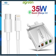 Agreen KAXOE Quick Charge 4.0 USB-C Cable PD 36W Charger Adapter Mobile Phone Charger Travel Adapter