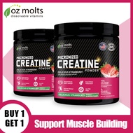 Ozmolts Creatine Monohydrate Powder Creatine Powder for Muscle Recovery Strawberry 300g