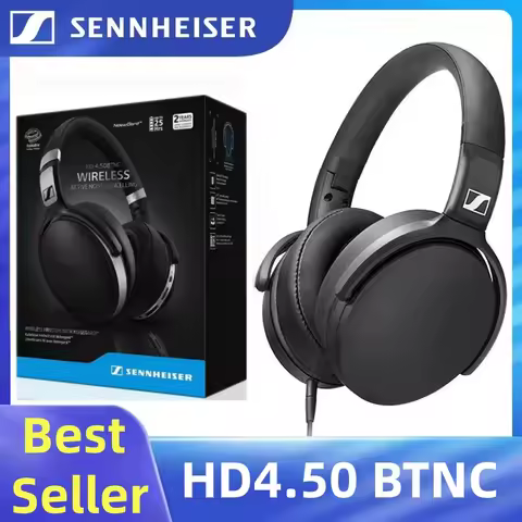 Original Sennheiser HD4.50 BTNC Wireless Bluetooth Earphones Noise Isolation Stereo Earphones Black 