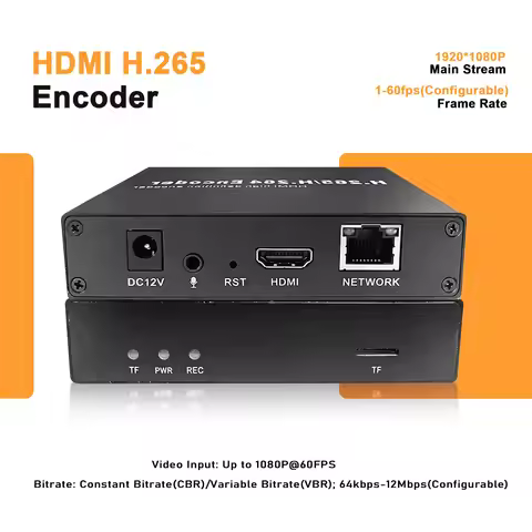 H.265 H.264 HEVC IPTV HD to IP Encoder 4K Audio/Video Encoder NVR Recording Direct Broadcast Platfor
