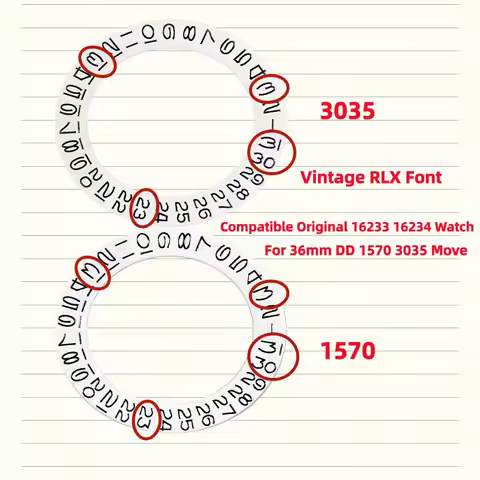 16234 Watch Calendar Disc Vintage RLX Font Compatible Original 36mm DD 16233 Date Day Disc For Rolex