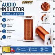BEBETET Speaker Crossover Inductor Coil, 4-6A Pure Copper Audio Inductor Coil, 0.75mm 0.62MH Audio C