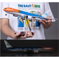 KLM Royal Dutch “Orange Pride” B777-300ER/B747 47CM Aircraft Model Die-cast Metal Airplane