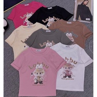 CROPTOP T-SHIRT PRINTED WITH SOUR BEAR LA BU BU SUPER ADORABLE CR BUKHAN999