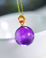 巴西天然紫水晶平安扣面包圈吊墜晶體通透天然原色佩帶順順利利