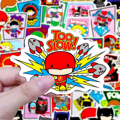 Genuine 50PCS Justice League Stickers Superman Cartoon Decal Skateboard Bottle Laptop Phone Cute Mov