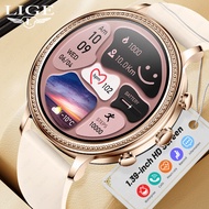 LIGE Luxury Smart Watch For Women Bluetooth Call Waterproof Women Watch Health Monitor Sports Smartwatch Women Gift