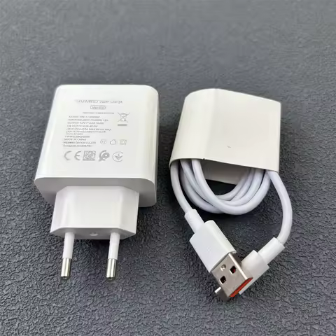 Huawei 66W EU Dual Ports Super Charge Plug Switching Power Adapter for Pura 70 Ultra P60 P50 P40 Mat