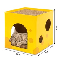 กล่องลับเล็บแมว บ้านแมว ที่ฝนเล็บแมวนอนได้ ที่นอนแมวลับเล็บแมวได้ บ้านแมวลับเล็บแมวได้