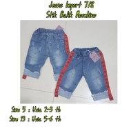 Imported children's jeans 7/ 8 back stick/cool imported jeans/jeans 7/8 children