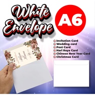 WHITE ENVELOPE A6 > Postcard Envelope > Sampul Surat Putih A6