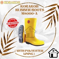 KORAKOH RUBBER SAFETY BOOTS MIDSOLE STEEL TOE CAP (MSTC) KASUT GETAH BOOTS SELAMAT M8000A WITH POLYE