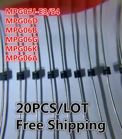 20PCS/LOT MPG06J-E3/54 MPG06D MPG06B MPG06G MPG06K MPG06A Rectifier Diode Switching 600V 1A 600ns