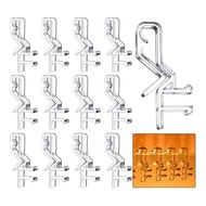 Hidden Channel Valance Clips, 1-7/8Inch Clear Plastic Valance Clips for the Valance with a Groove in
