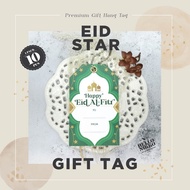 Eid al-fitr mubarak star Gift tag - Hang tag Greeting Card Gift sticker hampers parcel box dus Birthday christmas cny ramadan lebaran