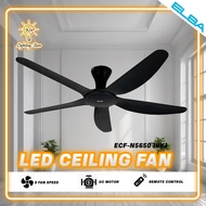 ELBA CEILING FAN WITH LED LIGHT (BK) - 56" ECF-N5652L | ELBA DC CEILING FAN BK - (ECF-N5650)