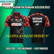 【Free Custom Name & Number】Axelsen Denmark 2026 Badminton Jersey Tshirt Peilua