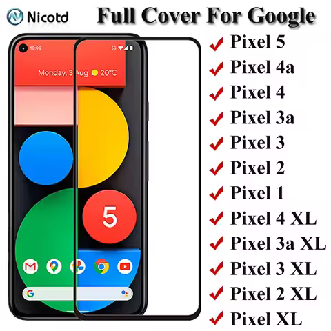 Full Cover Tempered Glass For Google Pixel 5 4 3 2 1 Pixel 4a 3a Screen Protector For Google Pixel 4