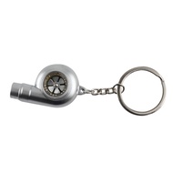 maXpeedingrods Mini Turbo Keychain Key Ring Racing Theme Gift Silver Color