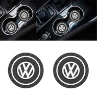 2 pieces * Volkswagen VW car anti-skid mat, water coaster, car cup holder golf polo Bora Jetta Tiguan Touareg universal anti-skid car mat