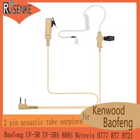 Walkie Talkie Accessorie,Covert,AcousticTube,Earpiece Headset for Kenwood,PUXING Baofeng,UV-5R,UV-5R
