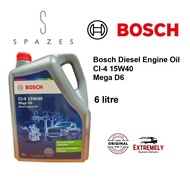 Bosch CI-4 15W40 Mega D6 Diesel Engine Oil pickup Pruck diesel engine oil - 6L/1L