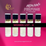 PEMBORONGPERFUME EDP PERFUME INSPIRED 30ML 35ML WOMEN LIST 4 SC BOTTLE HIGH QUALITY TAHAN LAMA TOP S