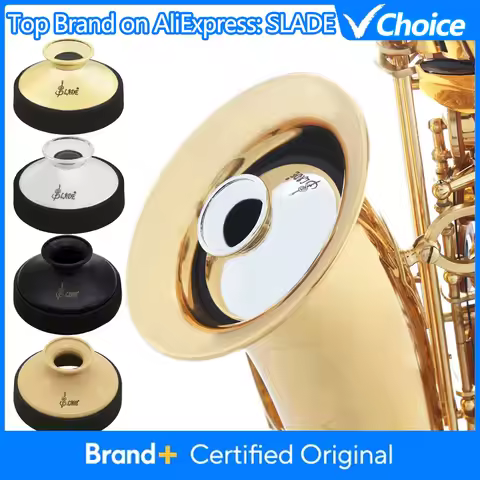 SLADE Saxophone Silencer Round Light-Weight ABS Sax Mute Dampener for Alto Saxophone Woodwind Musica