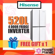 [FREE GIFT] Hisense Fridge 520L 4 Door Inverter WHITE Refrigerator | 600L 4 Door Inverter 600L RQ648