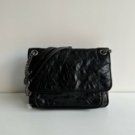 99新🆕 Saint Laurent YSL 聖羅蘭 Niki 中號 黑色銀鏈