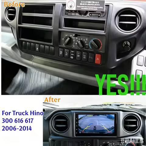 Wireless Carplay Android Auto Head Unit For Truck Hino 300 616 617 2006-2014 Car Radio 7" 4+64GB GPS