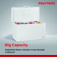 CHEST FREEZER BOX POLYTRON PCF 317 LEMARI PETI PEMBEKU FRIZER 300 LITER FROZEN FOOD SEAFOOD DAGING