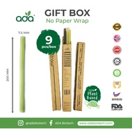 Ada Straw Box (9 pcs/box)100% Food Based Ingredients, Biodegradable, Plastic Free Solution,