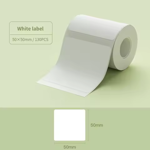 White Square label 50x50mm/150pcs M110 M200 M220 Thermal Adhesive Label Roll, suit for E210/P50/Deto
