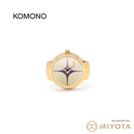 Komono Noor -  Gold Amethyst | Stainless Steel | Ring Watch