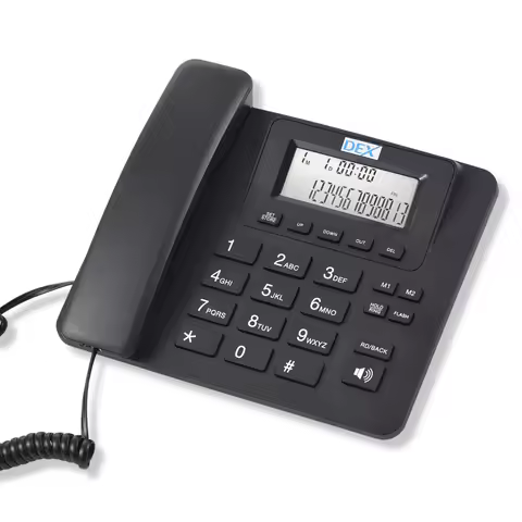 Bisofice Corded Phone Desk Landline Telephone Support One Touch Memory Button/Flash/Last Number Spee