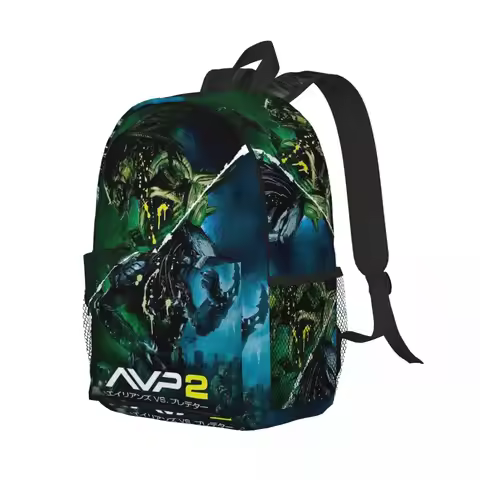 Alien Vs Predator Horror Science Fiction Comics Backpack Student Boys Girls BookBag Children School
