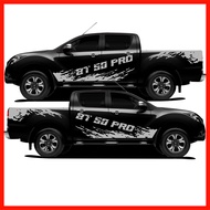 สติ๊กเกอร์แต่งMazda BT 50 pro ลายโคลนชายประตูล่างมาสด้าบีที 50โปร  สติ๊กเกอร์ติดรถ ชุดแต่งมาสด้าบีที