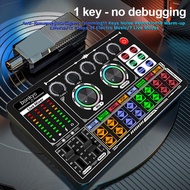 F999 SoundCard Compatible with Bluetooth External Wireless DJ Mixer Noise Reduction for Live Streami