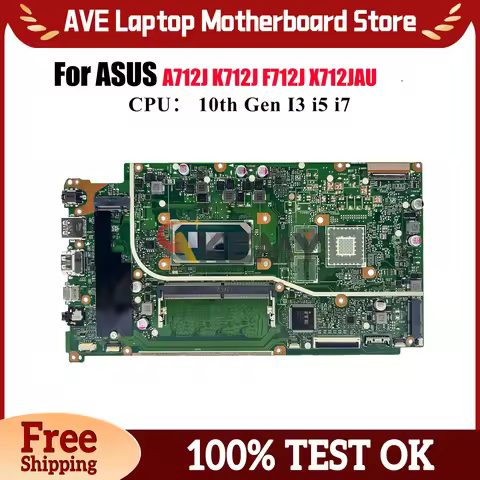 X712JAU Laptop Motherboard For ASUS X712JP K712J X712J X712JAU S712J F712J A712J X712JAW Mainboard 1