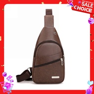 DM Retro Leather Crossbody Men Bag USB Earphone Outlet Bag Sling Bag Chest Bag Beg-TYPE A