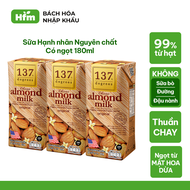 [MUA 3 LỐC 180ML TẶNG 1 GÓI KHĂN ƯỚT TEMPO]  Sữa Hạt Nguyên Chất 137 Degrees Thái Lan Không Đường Ch