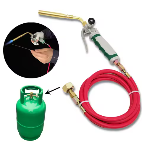 Germany Style Liquefied Gas Welding Gun Double Switch Portable MAPP Flamethrower Spiral Flame with 1