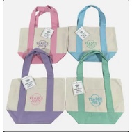 Trader Joe's Mini Pastel Canvas Tote Bag