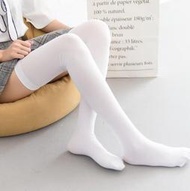 【羊角坊☆現貨】120D加大加長款60cm/70cm/80cm防滑天鵝絨大腿襪子膝上襪長筒襪高筒襪絲襪黑色白色膚色